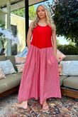 Arbi Gingham Sundress Chilli